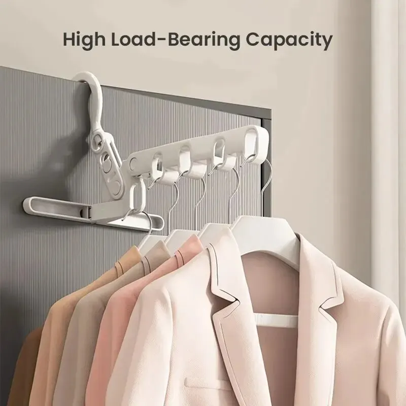 Foldable Backpack Small - 5-Hole Portable Clothes Hanger Foldable Travel