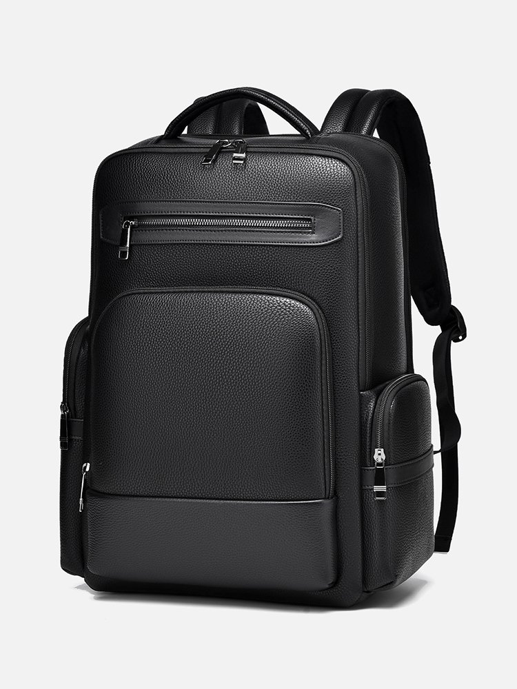 Laptop Backpack 15.6 - Men's Fashion Backpack PU Leather Satchel