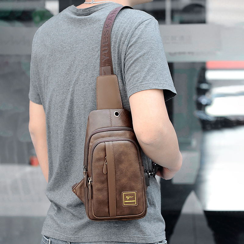 Portable Chest Bag for Man Fas - Mini Backpack Purse recension och pris