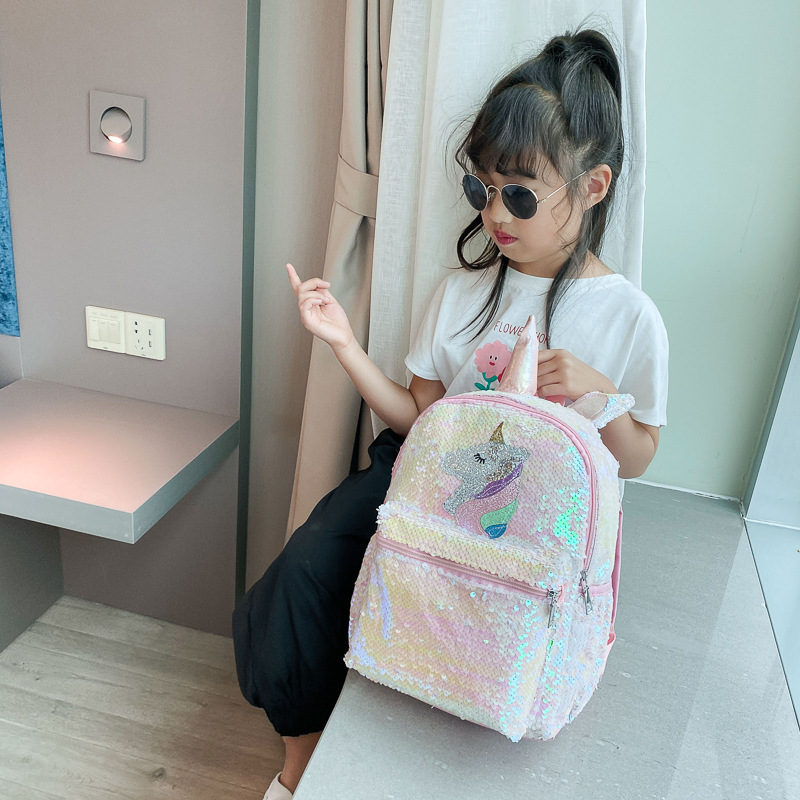 Sequin Unicorn Backpack Pink S - Fashion Backpack Women recension och pris