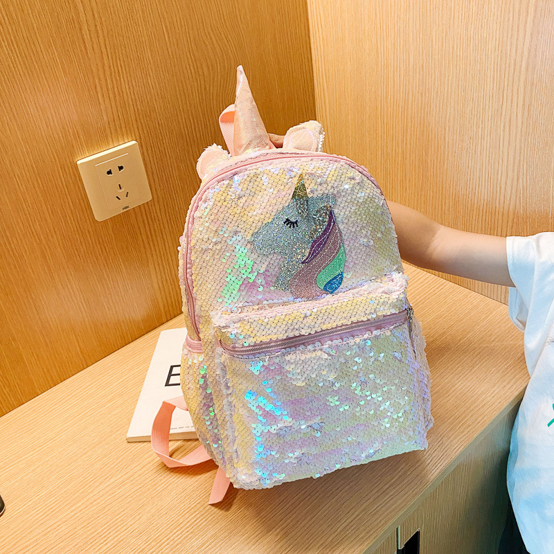 Sequin Unicorn Backpack Pink S - Fashion Backpack Women recension och pris