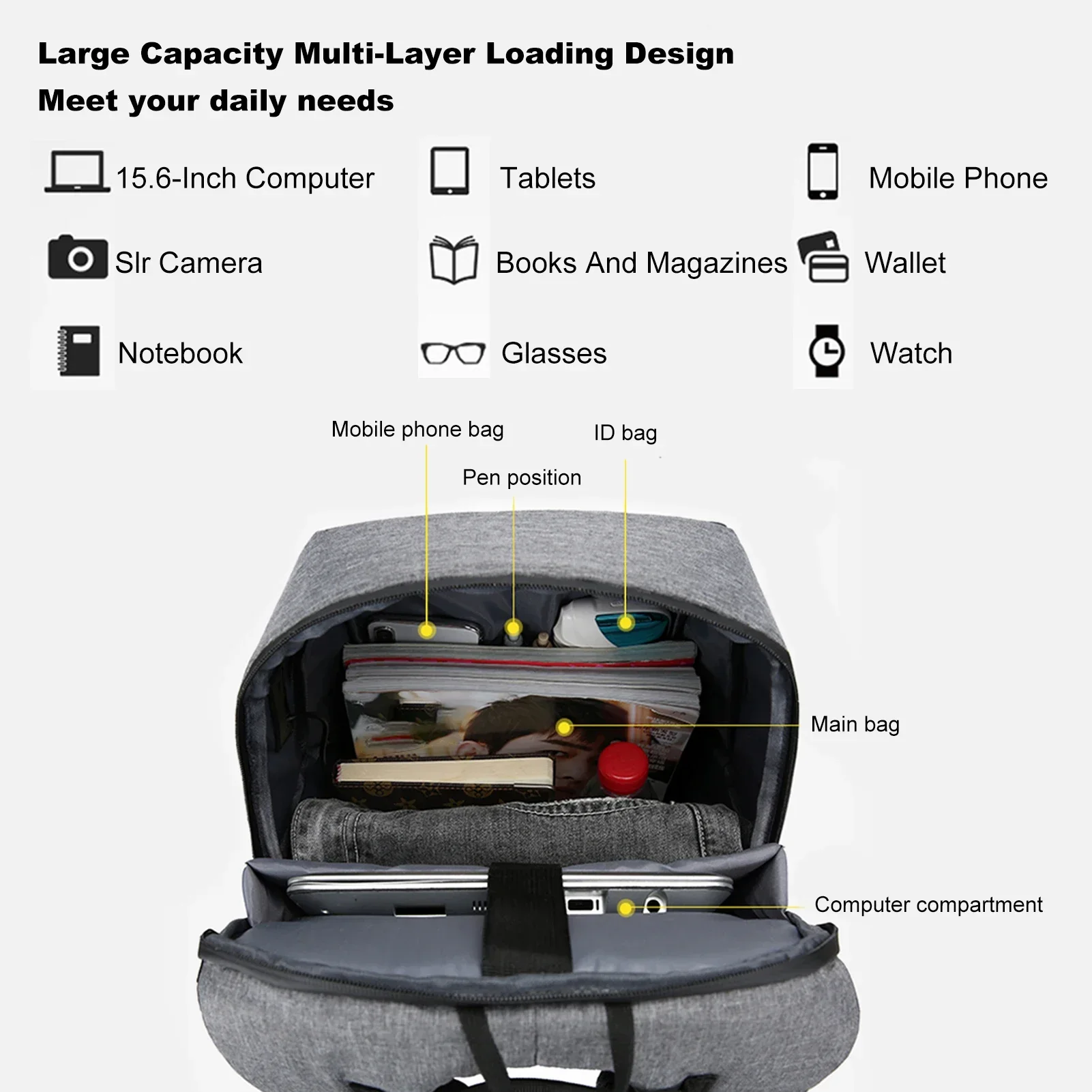 Laptop Backpack for 17 Inch La - Fashion Backpack Women recension och pris