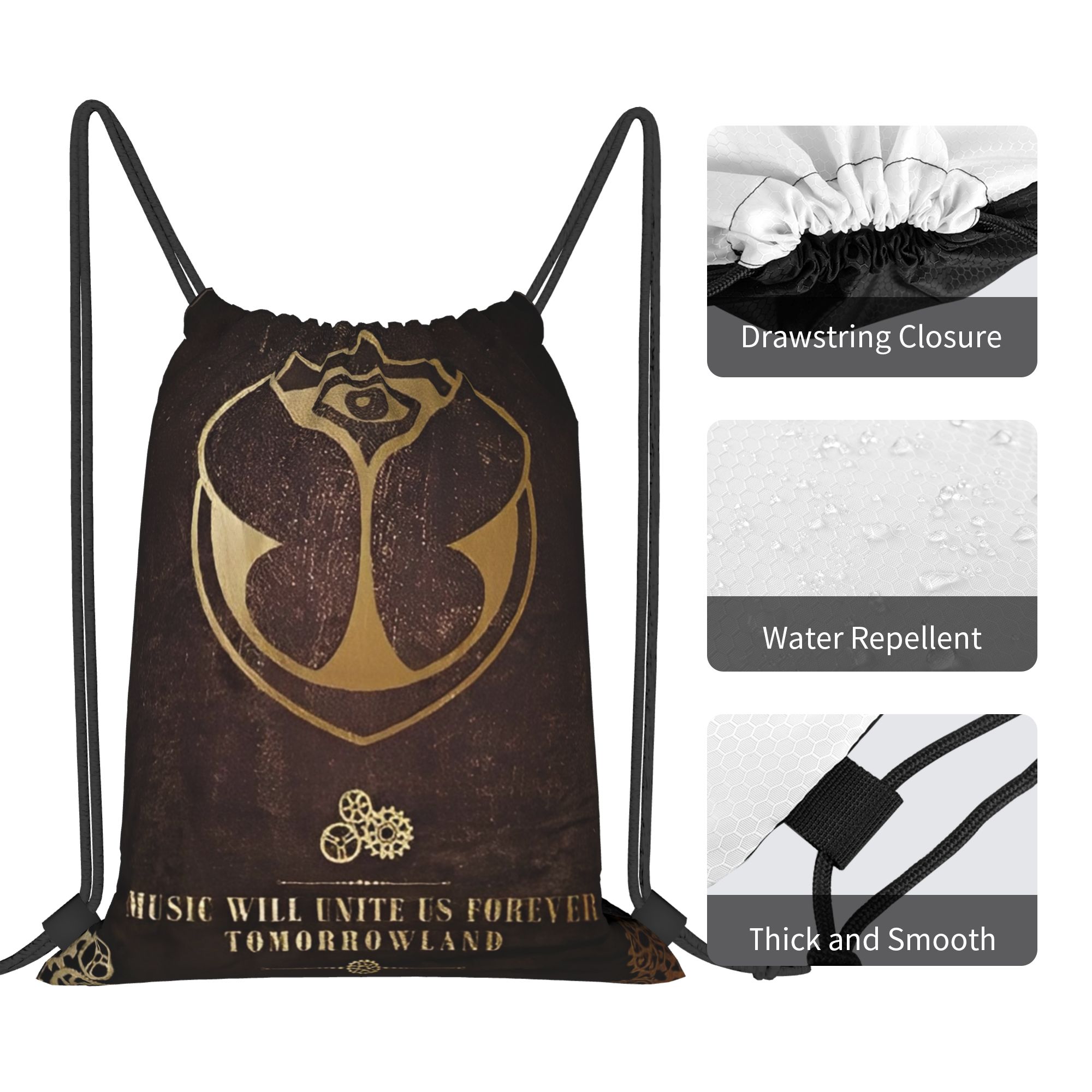 Tomorrowlands  Drawstring Bags - Drawstring Gym Bag recension och pris