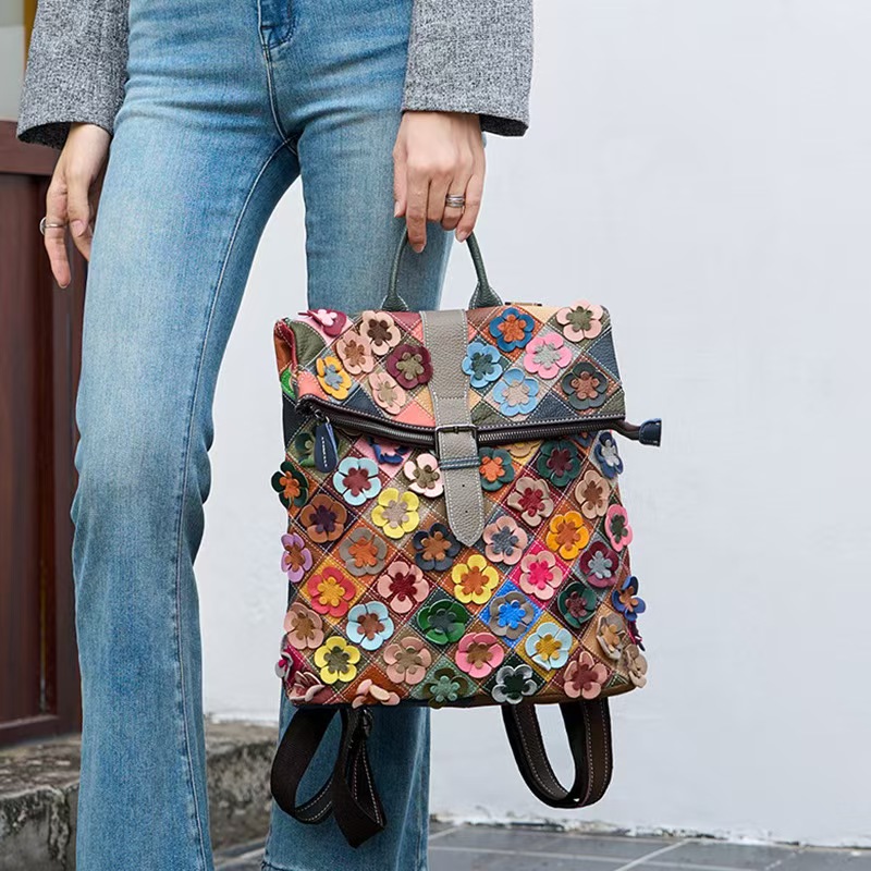Vintage Women Genuine Leather  - Fashion Backpack Women recension och pris