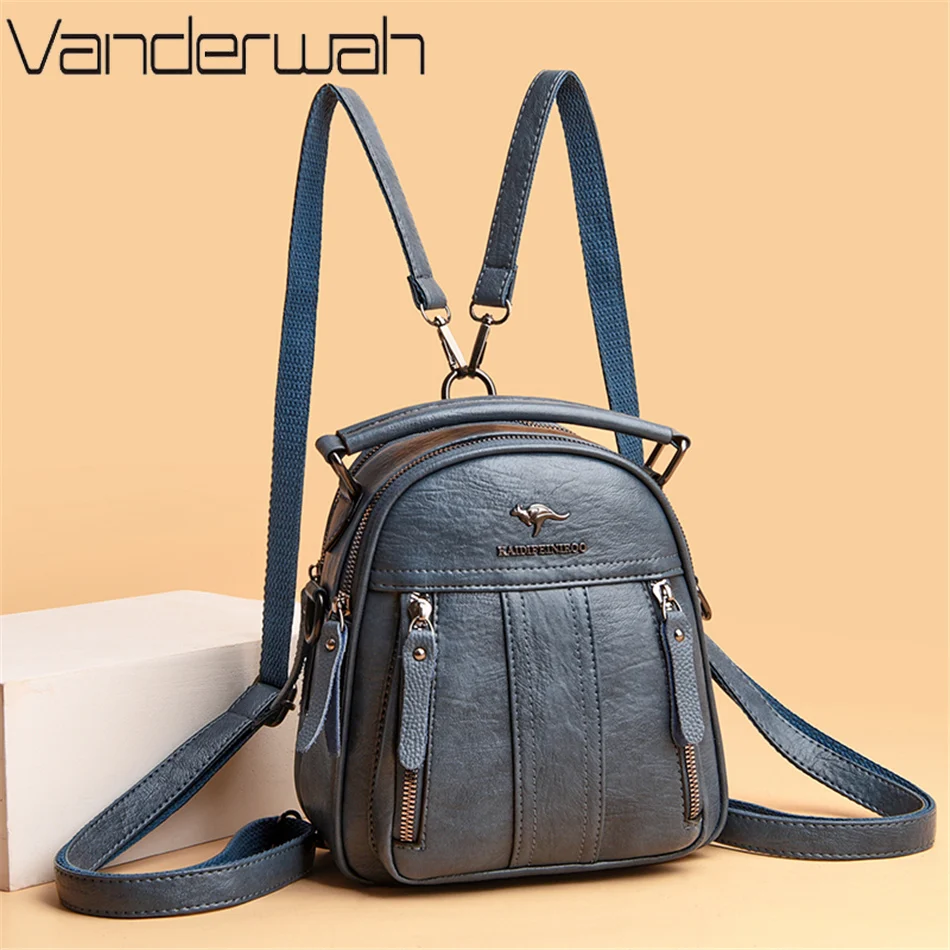 4 In 1 Leather Backpacks Multi - Mini Backpack Purse recension och pris