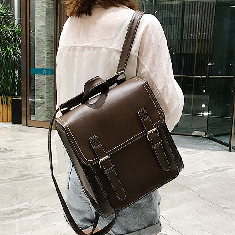 Vintage Backpack Female Pu Lea - Leather Backpack Vintage recension och pris