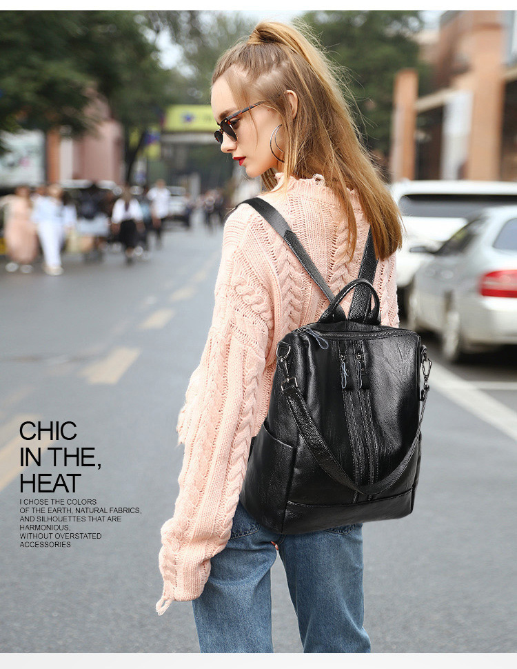 Women Soft Leather Backpack Sc - Mini Backpack Purse recension och pris