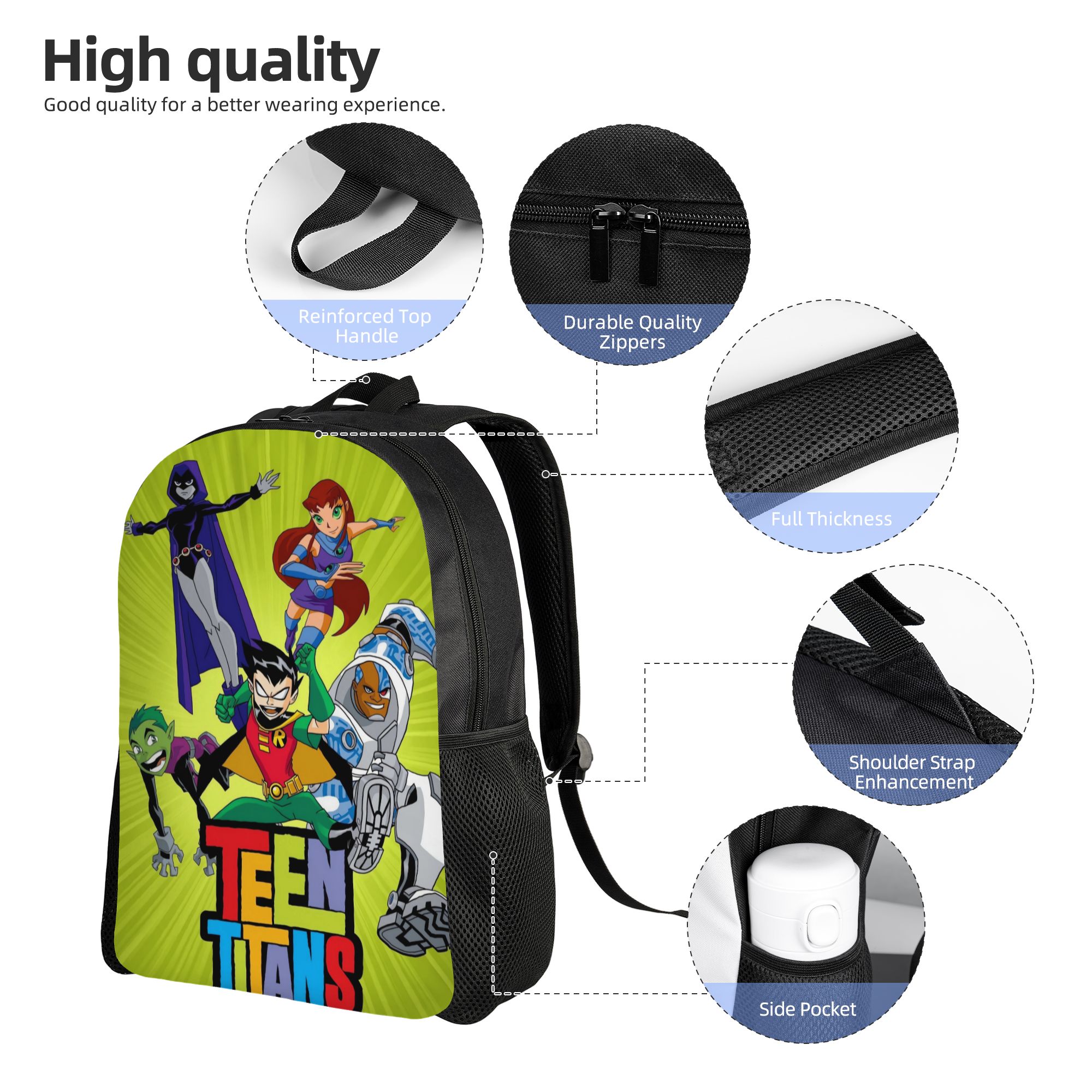 Teen Titans Go Raven's Emoticl - School Backpack Teen recension och pris