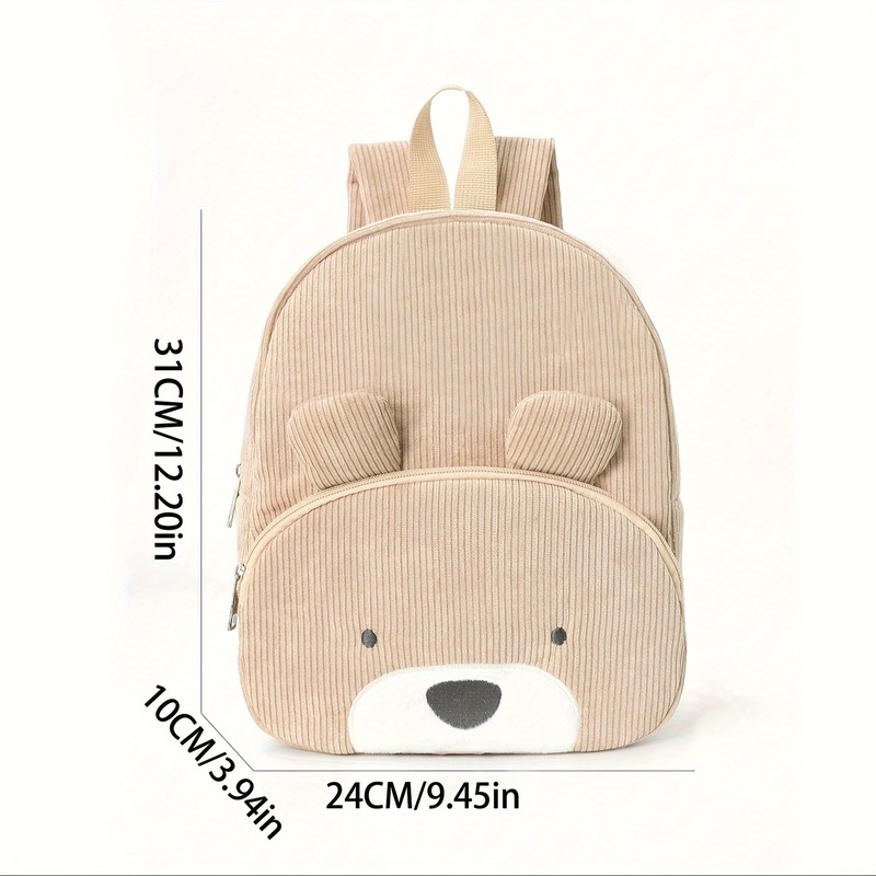 Cute Bear Corduroy Backpack fo - Canvas Backpack Casual recension och pris