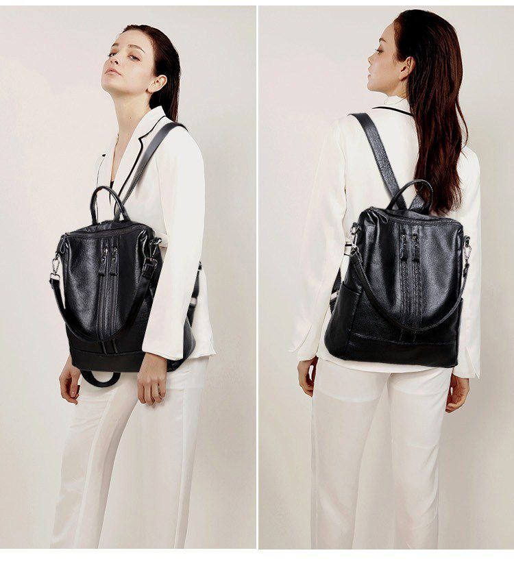 Women Soft Leather Backpack Sc - Canvas Backpack Casual recension och pris