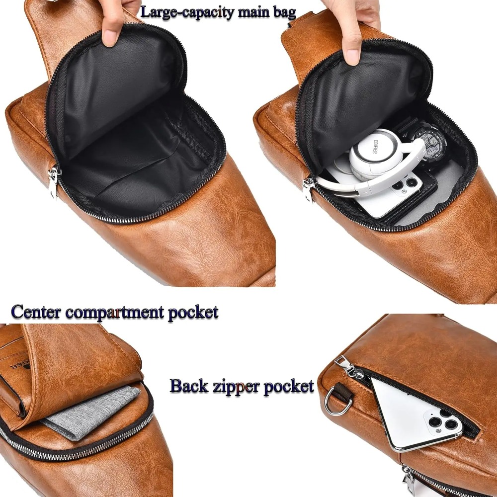 Sling Bag for Men Crossbody Ch - Sling Backpack Shoulder recension och pris