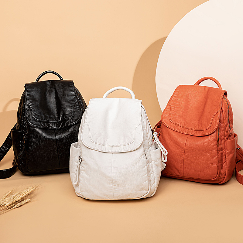 Women's Backpack White Washed  - Fashion Backpack Women recension och pris