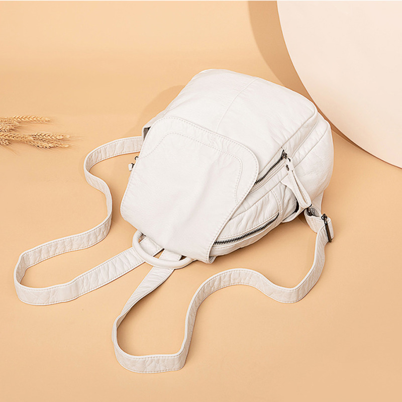 Women's Backpack White Washed  - Fashion Backpack Women recension och pris