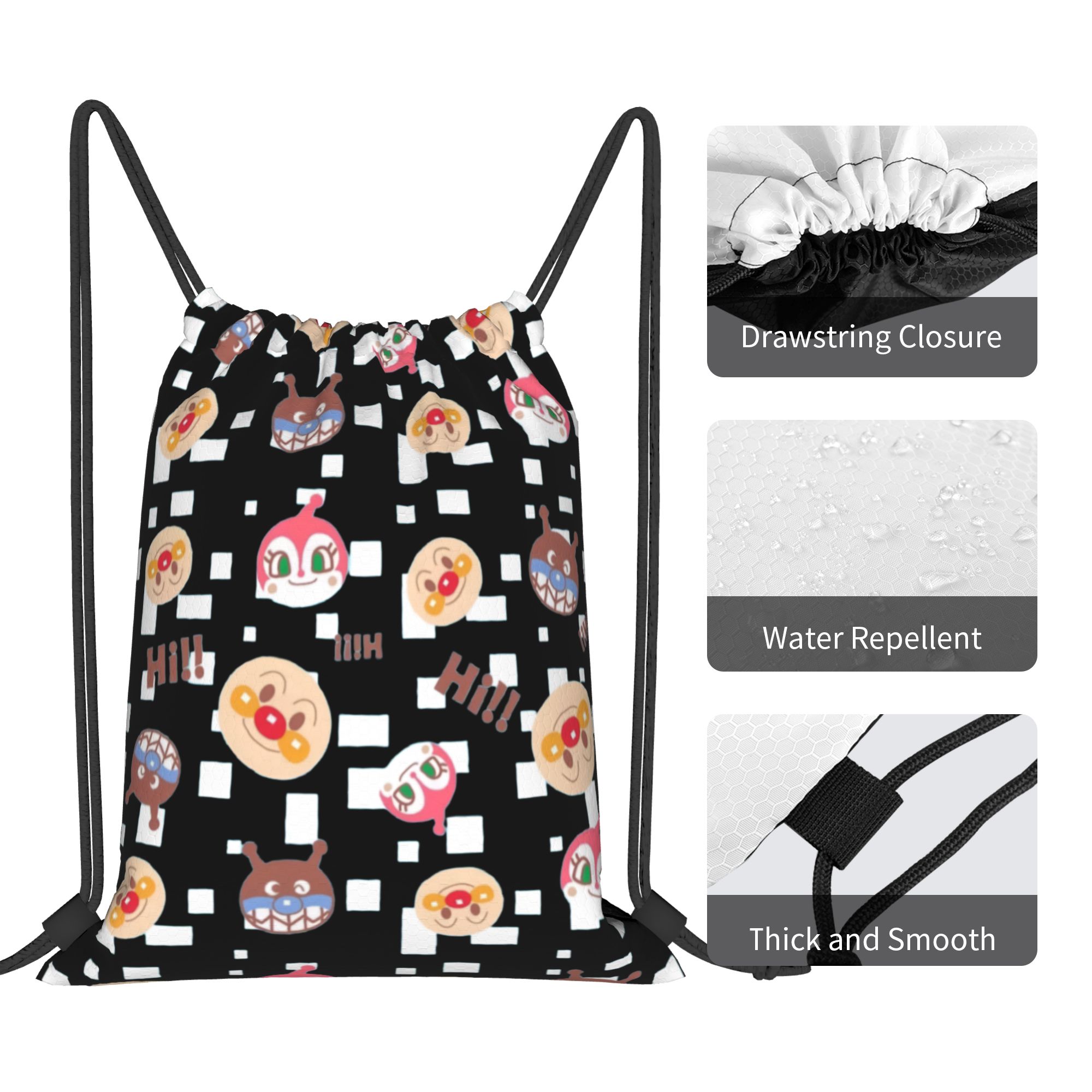 Custom Anpanmans Drawstring Ba - Drawstring Gym Bag recension och pris