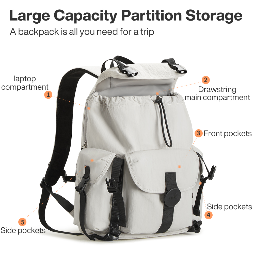 Mixi Travel Backpack 18 Inch C - Hiking Backpack Waterproof recension och pris