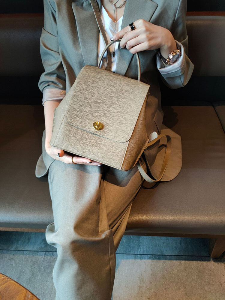 Genuine Leather Backpack Women - Leather Backpack Vintage recension och pris