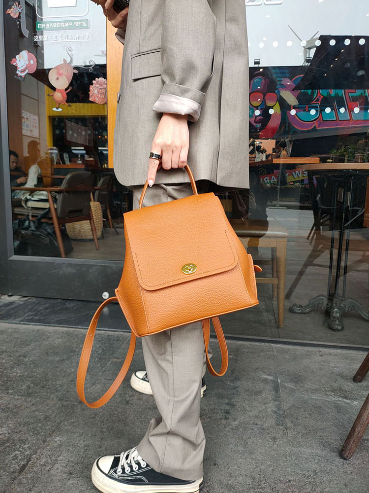 Genuine Leather Backpack Women - Leather Backpack Vintage recension och pris