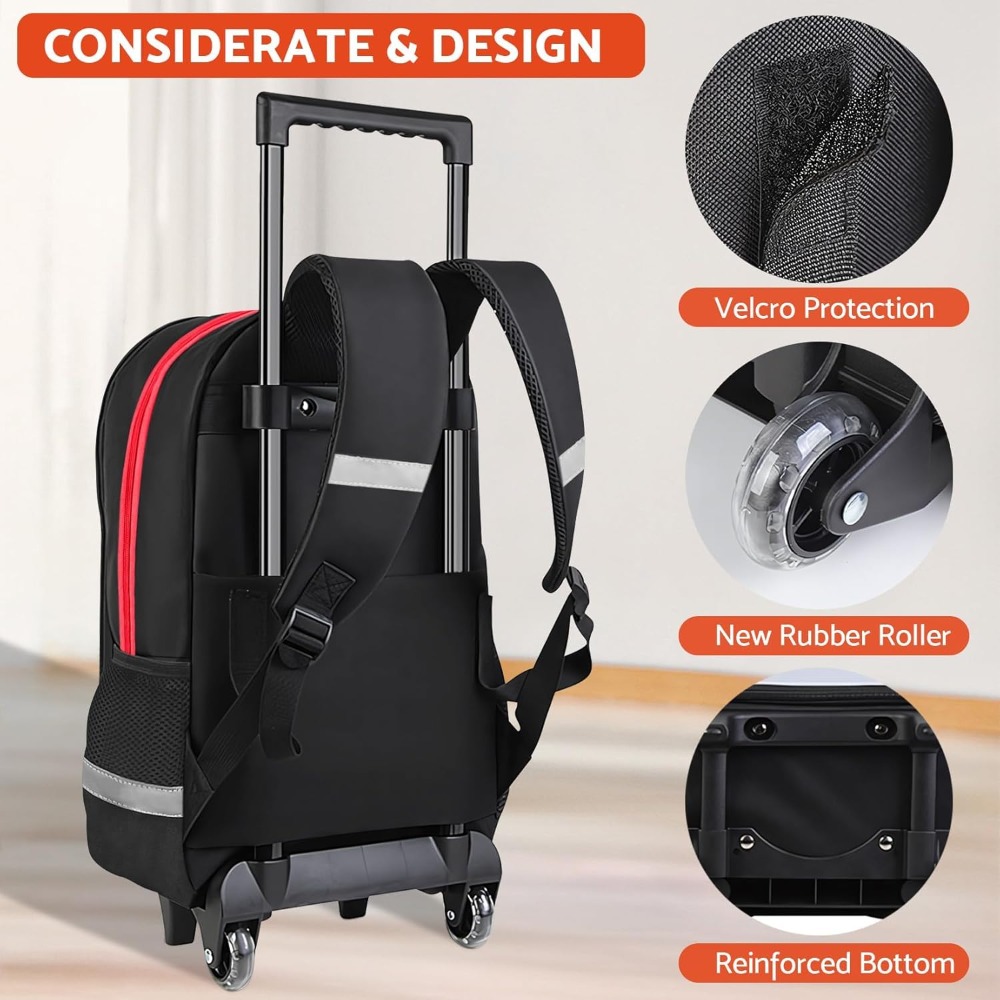 3PCS Kids Rolling Backpack for - School Backpack Teen recension och pris