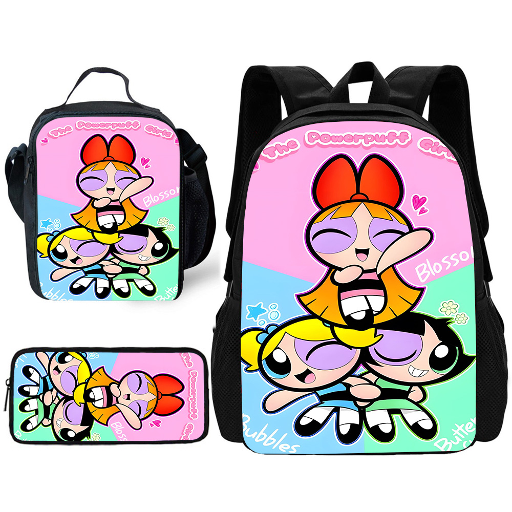 Child Cute Anime Powerpuffs Gi - School Backpack Teen recension och pris