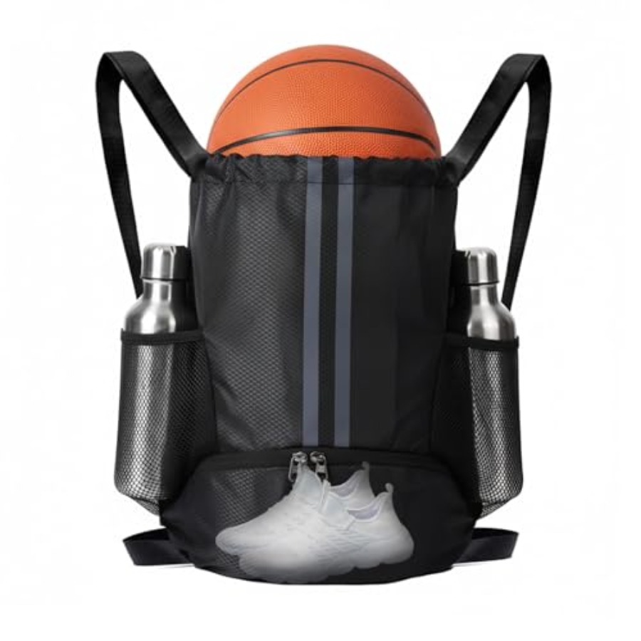 Sports Drawstring Backpack wit - Drawstring Gym Bag recension och pris