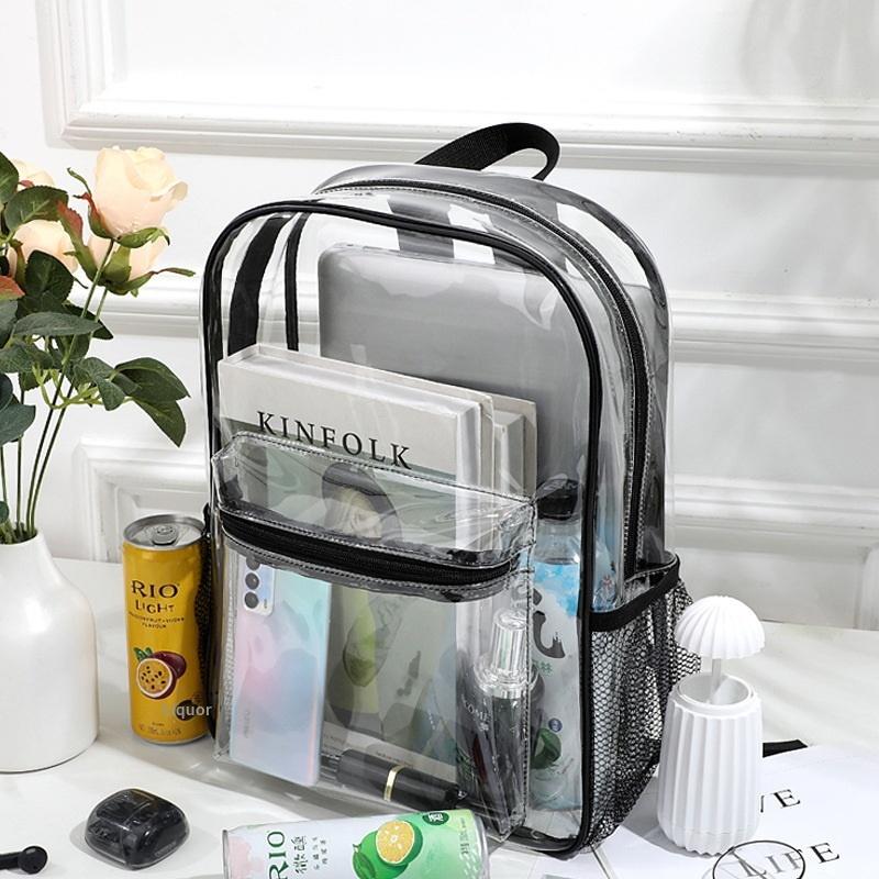 Transparent PVC Outdoor Sports - Canvas Backpack Casual recension och pris