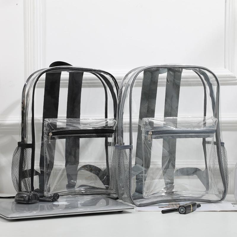 Transparent PVC Outdoor Sports - Canvas Backpack Casual recension och pris