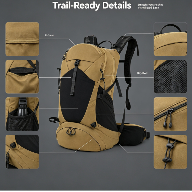 Large Waterproof Tear-Resistan - Hiking Backpack Waterproof recension och pris