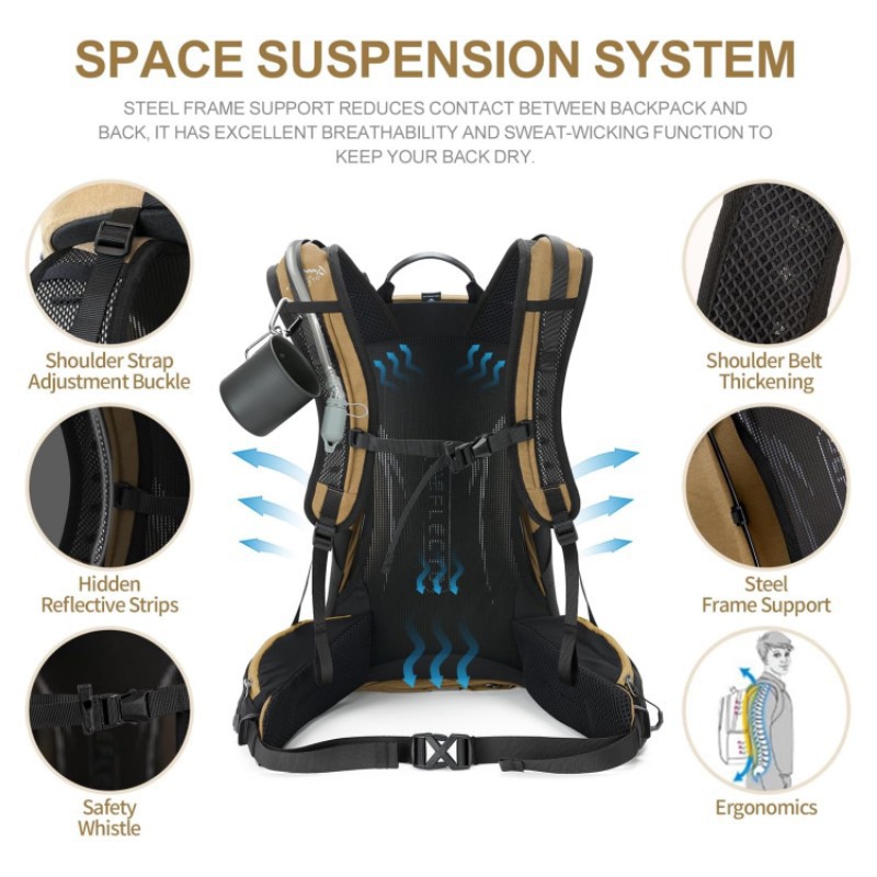 Large Waterproof Tear-Resistan - Hiking Backpack Waterproof recension och pris